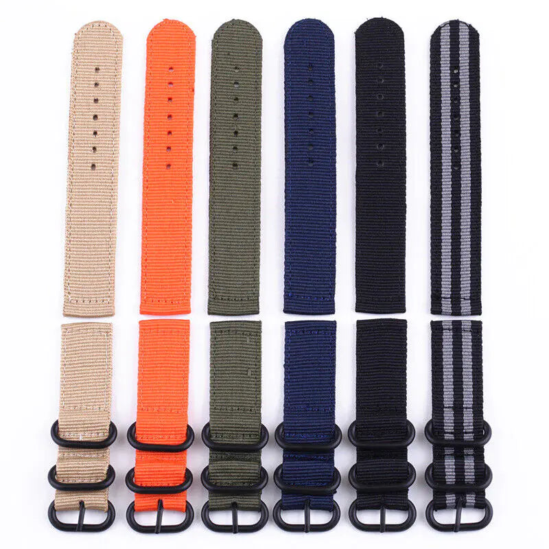 18mm 20mm 22mm Durable Military Woven Nylon Wrist Watch Band Quick Release Strap by Anti Spier