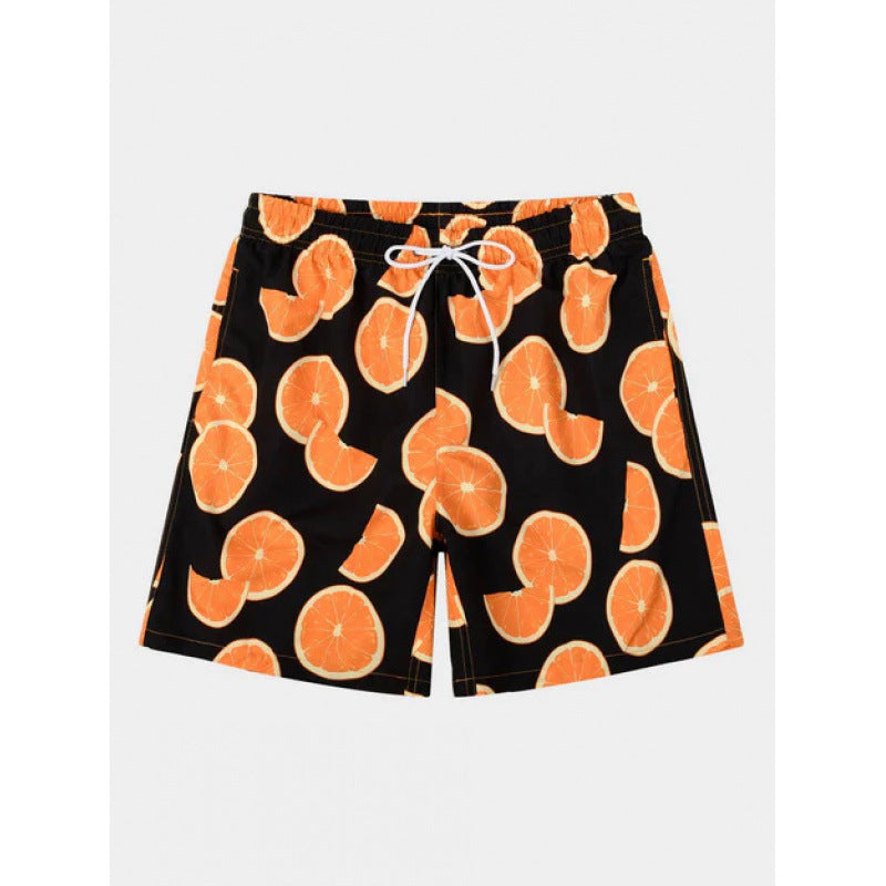Beach pants men's large size quick dry loose thin men's shorts sports casual flower pants by Hypersku