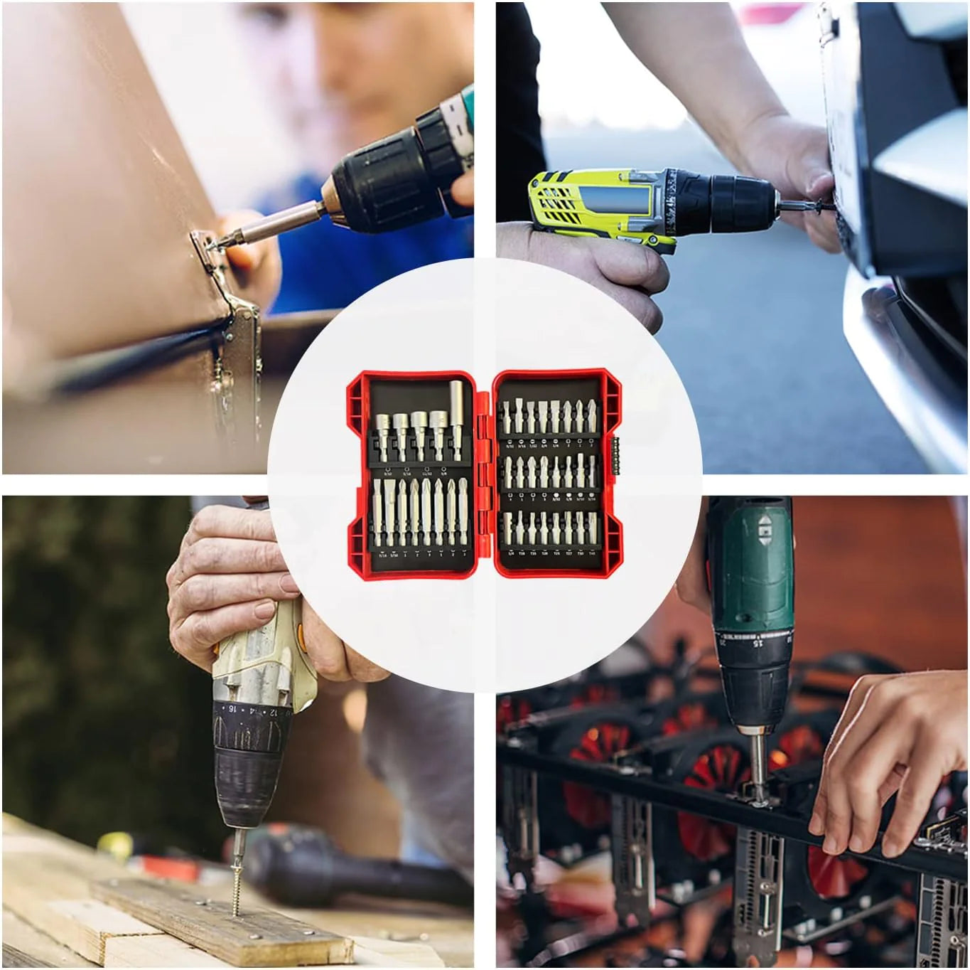 37 Piece Impact Screwdriver Bit Set Nut Driver Torx Phillips Tool Magnetic Drill by Anti Spier
