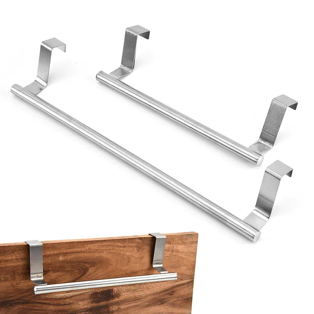 Stainless Steel Single Rod Towel Rack for Cabinet Doors by Anti Spier
