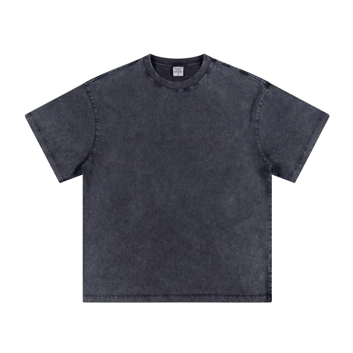 Men's summer American youth fashion brand heavy all neckline cotton short sleeve loose trend T-shirt men by Hypersku