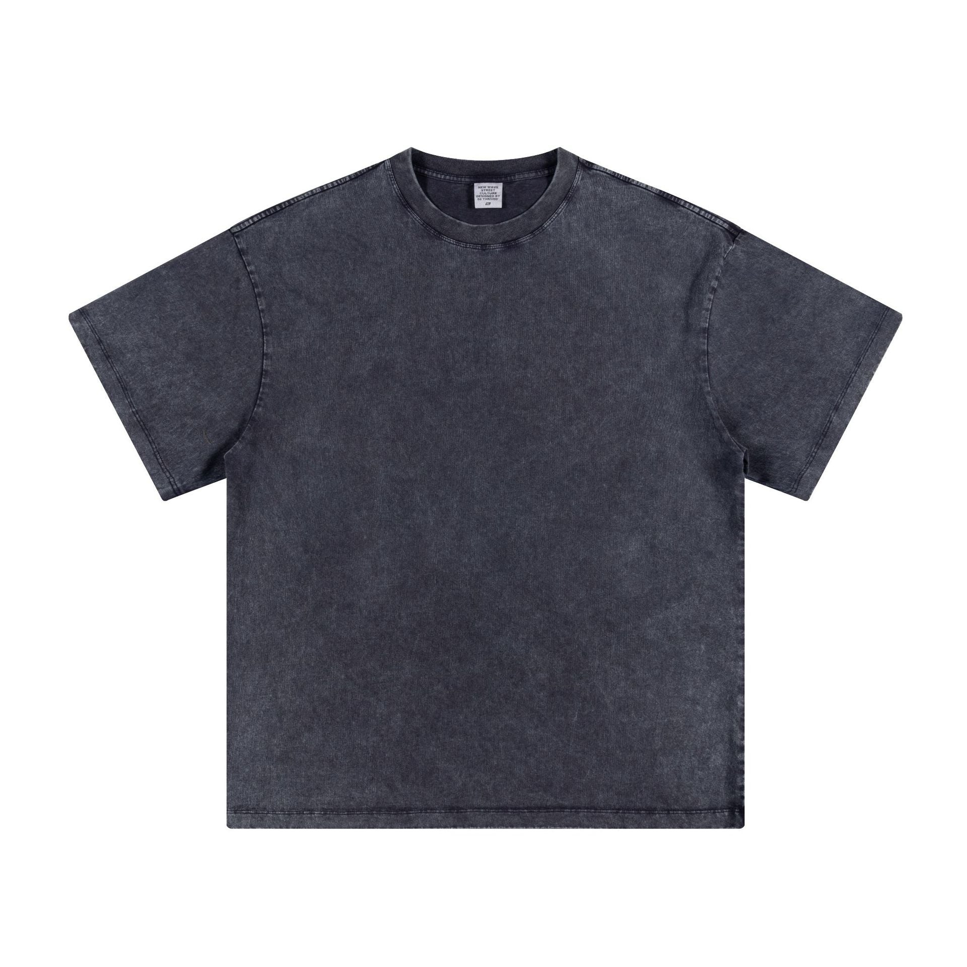 Men's summer American youth fashion brand heavy all neckline cotton short sleeve loose trend T-shirt men by Hypersku