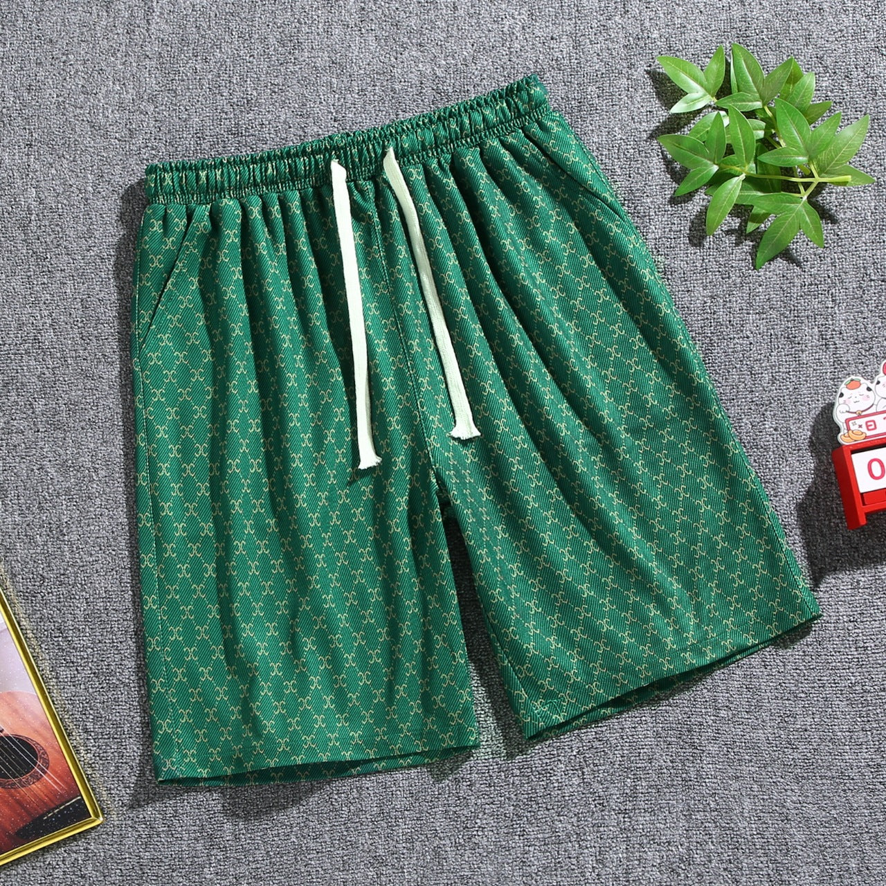 Quarter pants Men's summer beach pants Men's casual running shorts Men's 5 straight leg pants trend by Hypersku
