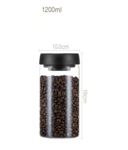 Vacuum Sealed Glass Storage Jar Set by Anti Spier