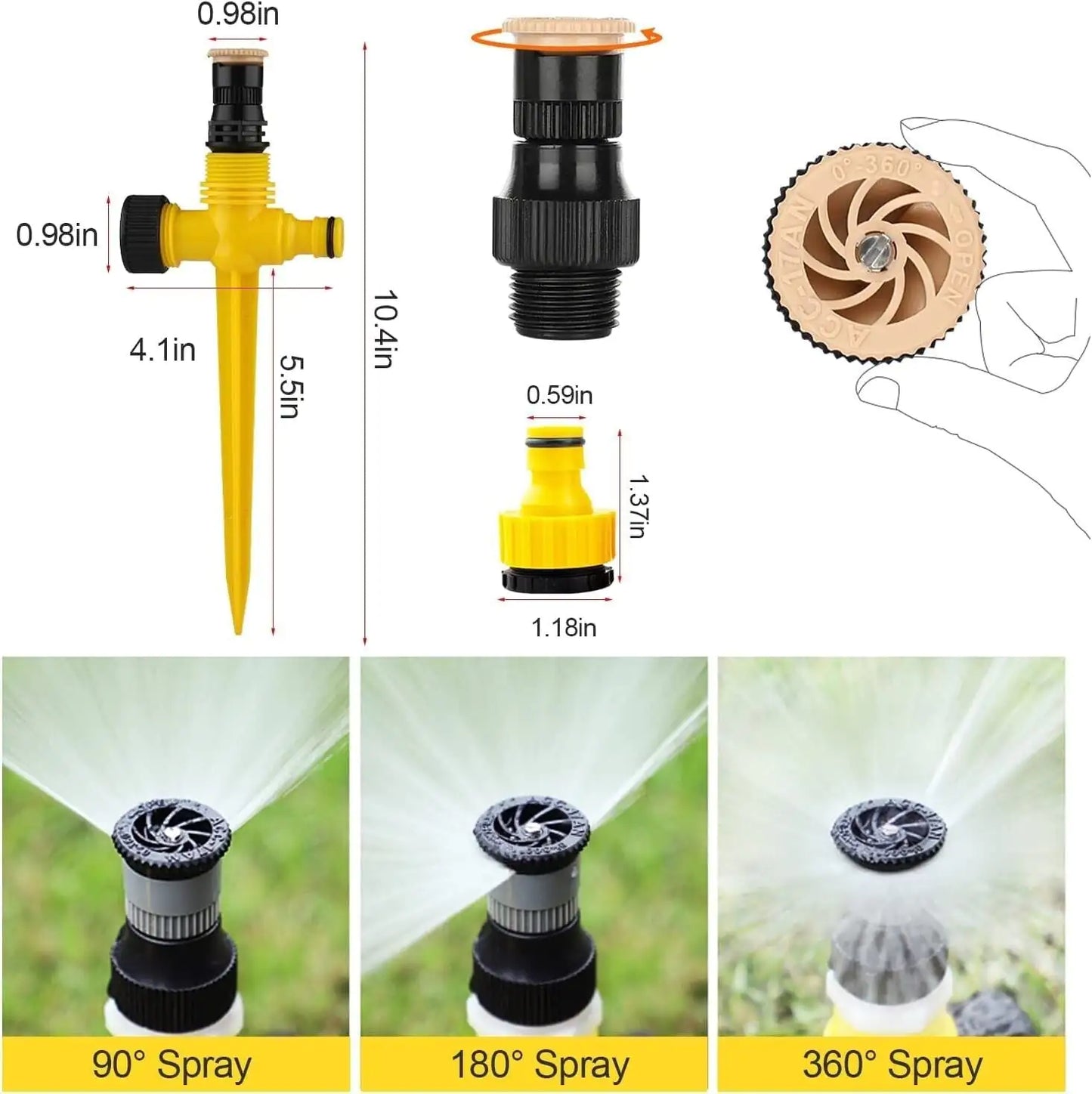 360° Rotation Auto Irrigation System Garden Lawn Sprinkler Patio Save Water USA by Anti Spier