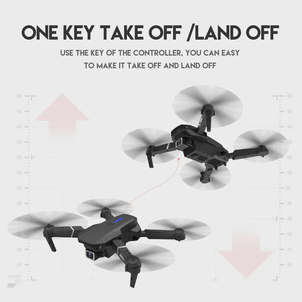 2023 New RC Drone With 4K HD Dual Camera WiFi FPV Foldable Quadcopter +4 Battery by Anti Spier
