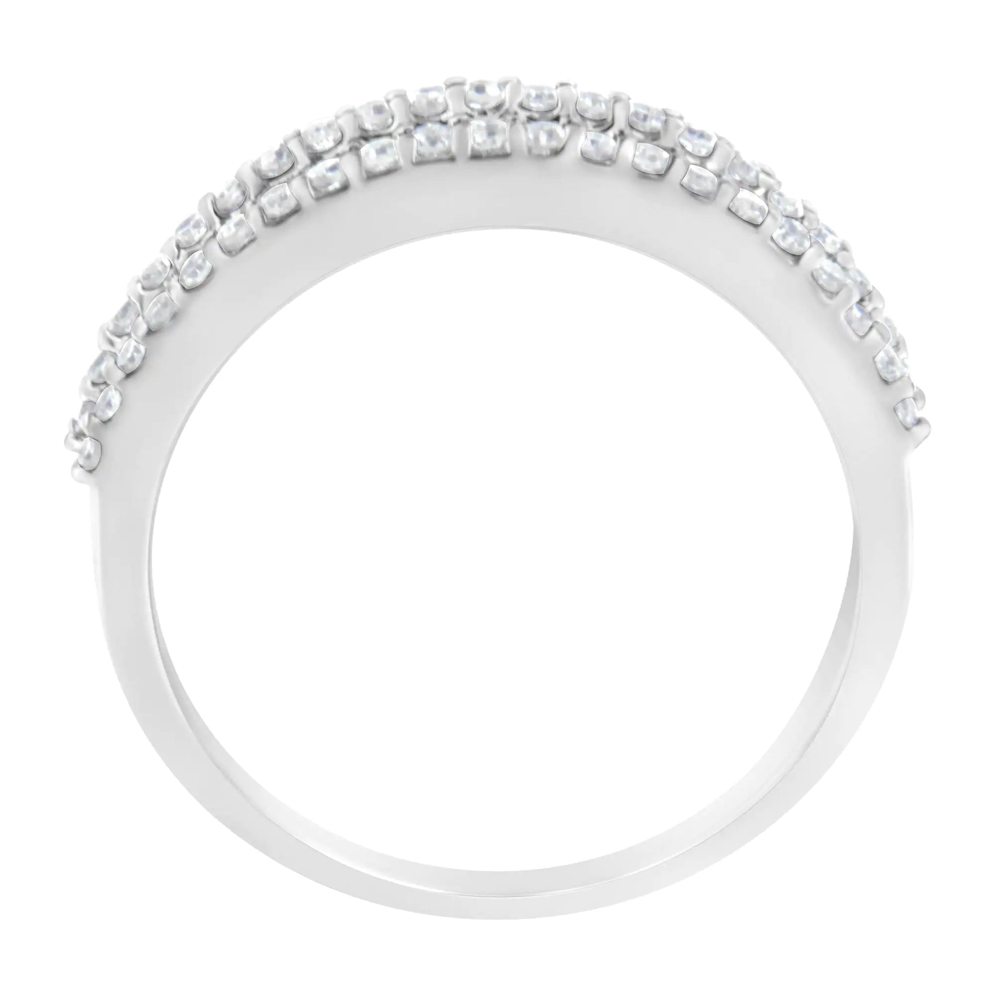 14KT White Gold 1/2 Cttw Diamond Modern Band Ring (H-I Color, SI2-I1 Clarity) by Anti Spier