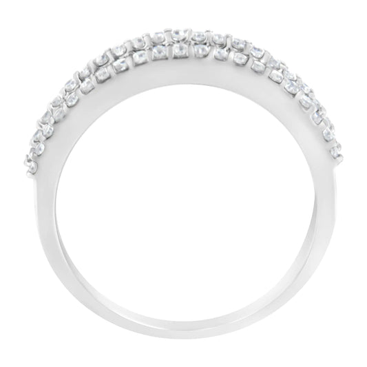 14KT White Gold 1/2 Cttw Diamond Modern Band Ring (H-I Color, SI2-I1 Clarity) by Anti Spier