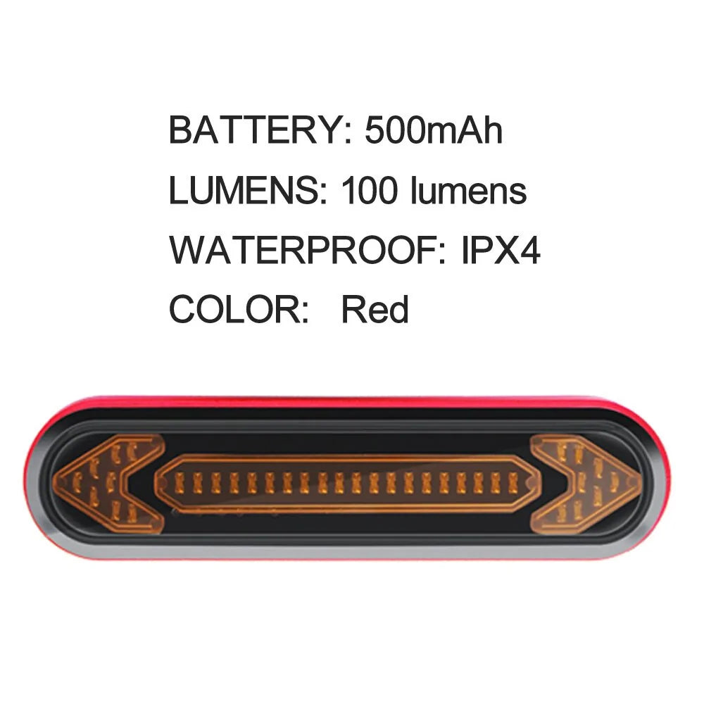 Smart Auto Brake Sensing Light Bicycle Wireless Turn Light by Anti Spier