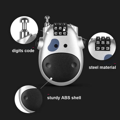 Adjustable Cable Security Combination Lock by Anti Spier
