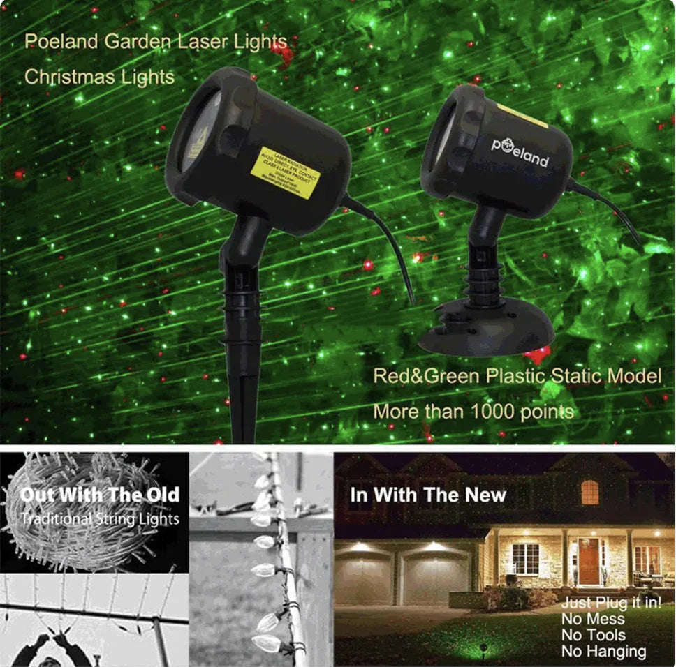 Christmas LED Laser Projector with 8 Patterns & Remote by Anti Spier
