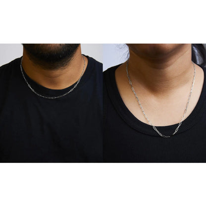 Unisex Solid 14K Gold 2.5mm Paperclip Chain Necklace by Anti Spier