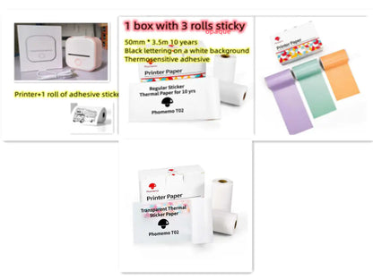 Portable Mini Thermal Label Printer Home Photo Printer Student Wrong Question Printer Bluetooth Mini Label Printer Price Tag by Anti Spier