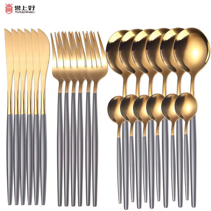 24 Pieces Luxury Cutlery Set by Anti Spier