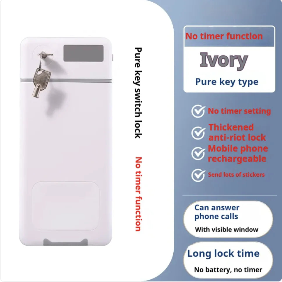 Enhanced Mobile Phone Lock Box with Timer – Self-Discipline Tool for Focus and Internet Control by Anti Spier