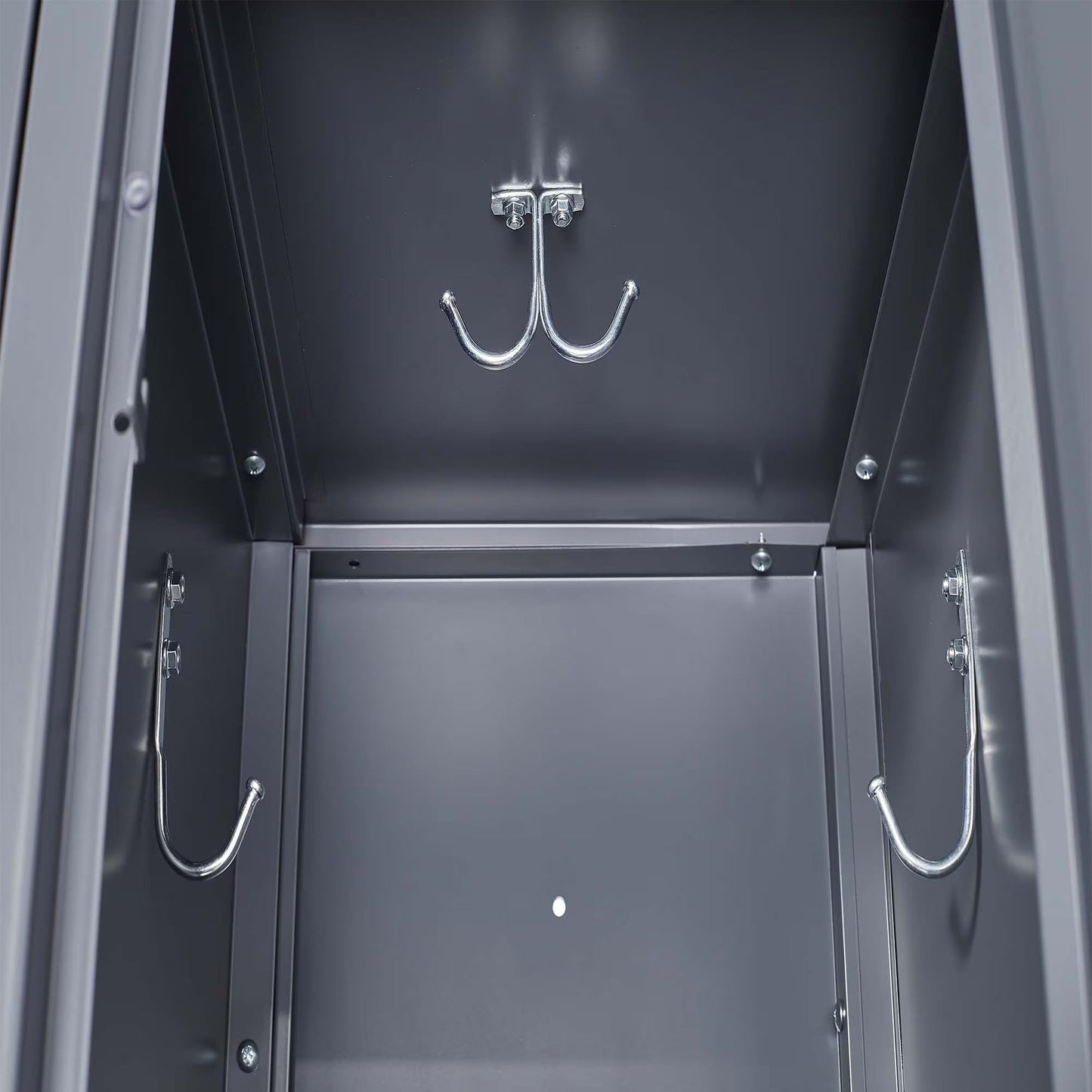 3 Employee Metal Lockers With 72 Inch High Locks, Home Gym Office, School Garage Lockers, Gray by Anti Spier