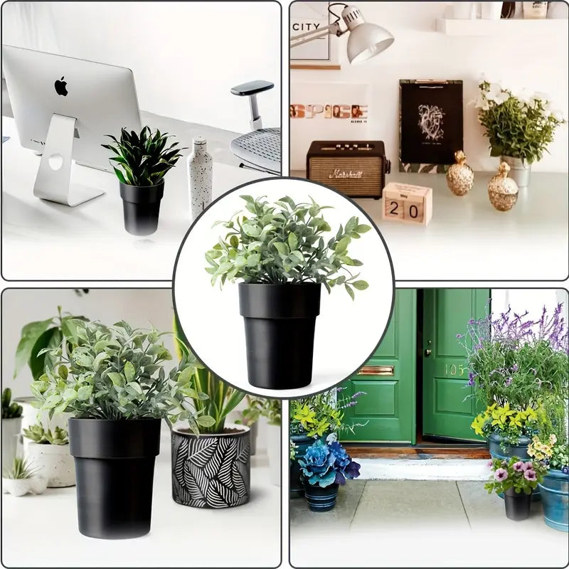 1pc Black Plastic Flower Pot with Secret Compartment & Key Hider - Waterproof, Durable Safe for Cash, Keys & Small Valuables, Non-Waterproof by Anti Spier