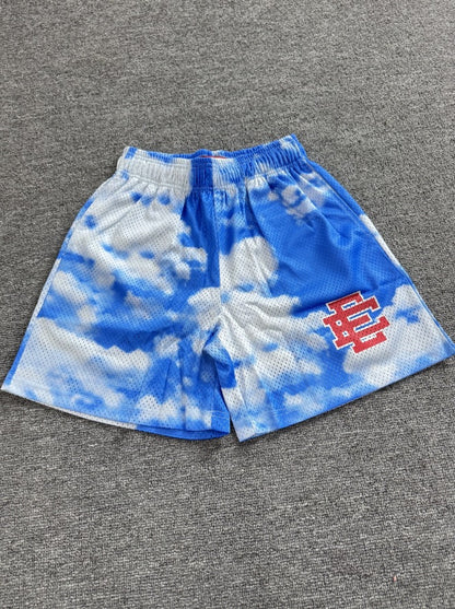 American-style knee-length pants EE sunrise oil painting style mesh capri pants quick-drying shorts for men by Hypersku