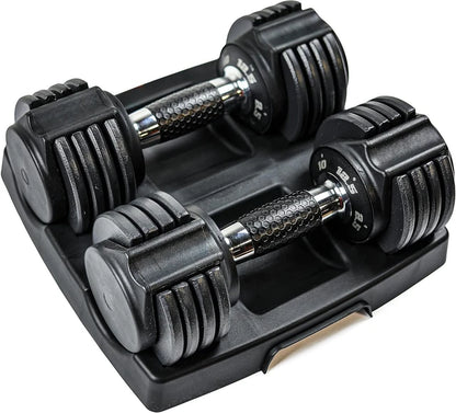 Adjustable Dumbbell with Rotating Handle for Weight Lifting and Fitness by Anti Spier