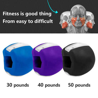 3PCS Jawline Exerciser Mouth Exercise Fitness Ball Neck Face Jaw Trainer Toning by Anti Spier