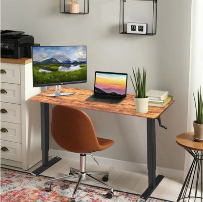 Hand-cranked Adjustable Desk by Anti Spier