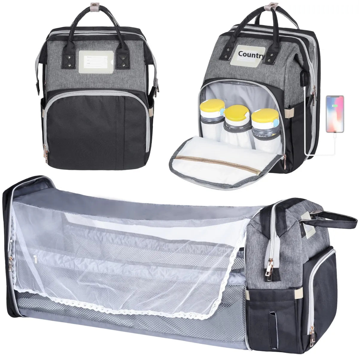 Large Multifunctional Mummy Backpack by Anti Spier