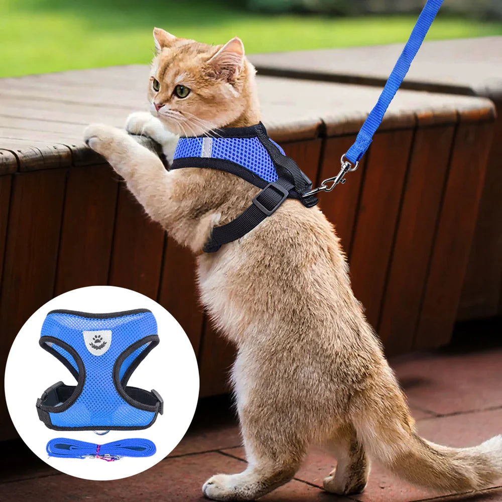 Cat Dog Pet Harness Adjustable Control Vest Dogs Reflective S M L XL Leash by Anti Spier