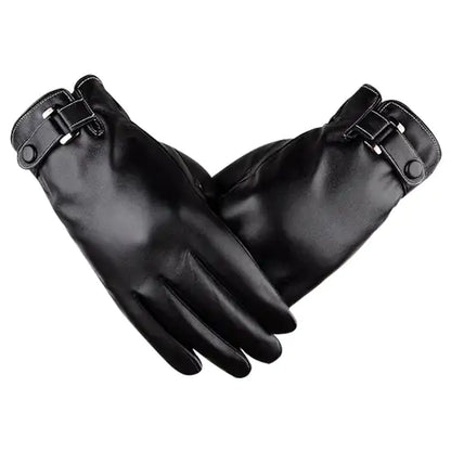 Autumn Warmth Stylish Vegan Leather Touch Smart Gloves by Anti Spier