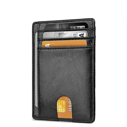 Leather Slim Wallet Credit Card Holder RFID Blocking Pocket ID Money USA by Anti Spier