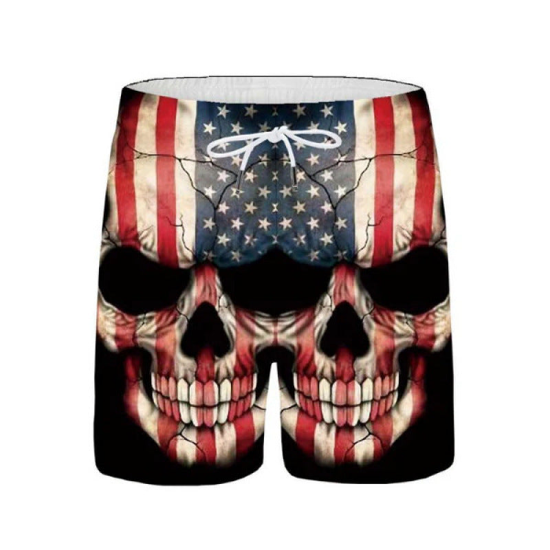 Beach pants men's large size quick dry loose thin men's shorts sports casual flower pants by Hypersku