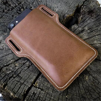 Men Cell Phone Belt Pack Bag Loop Waist Holster Pouch Case Leather Wallet Cover by Anti Spier