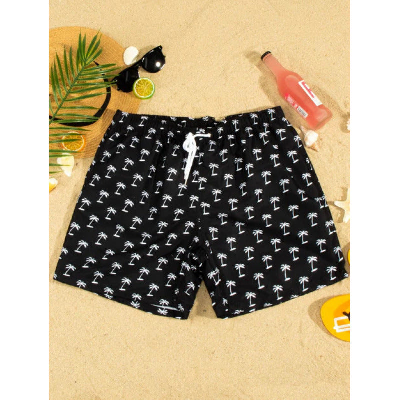 Beach pants men's large size quick dry loose thin men's shorts sports casual flower pants by Hypersku