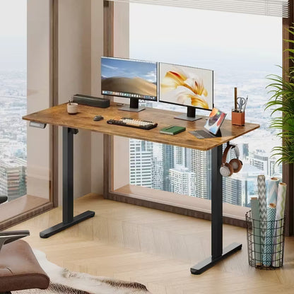 Electric Sit to Stand Desk with 3 Memory Presets, Adjustable Height Stand up Desk, Height Adjustable Standing Computer Desk for Home Office, 40/ 55/ 63/ 71 Inches, Ergonomic Workspace, Workspace Furniture, Sleek Design, Modern Desk by Anti Spier