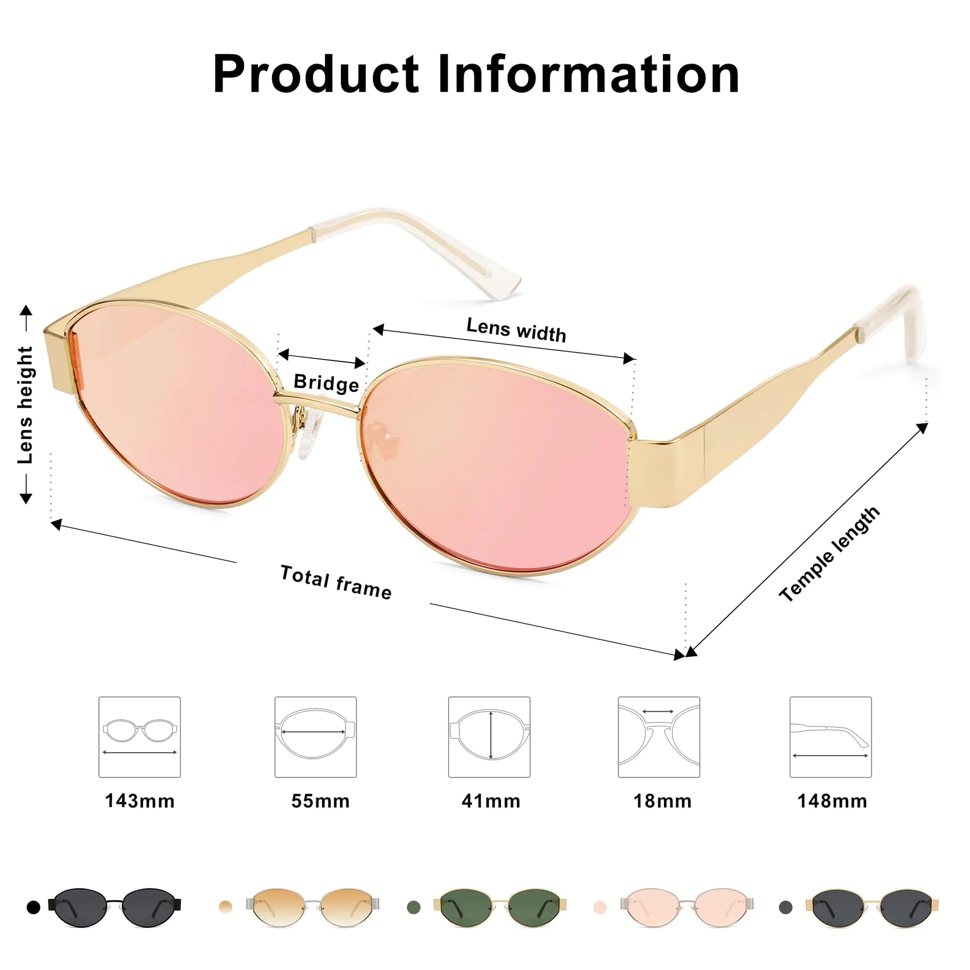 SOJOS Retro Oval Sunglasses for Women Men Trendy Sun Glasses Classic Shades UV400 Protection SJ1217 Gold/Grey by Anti Spier
