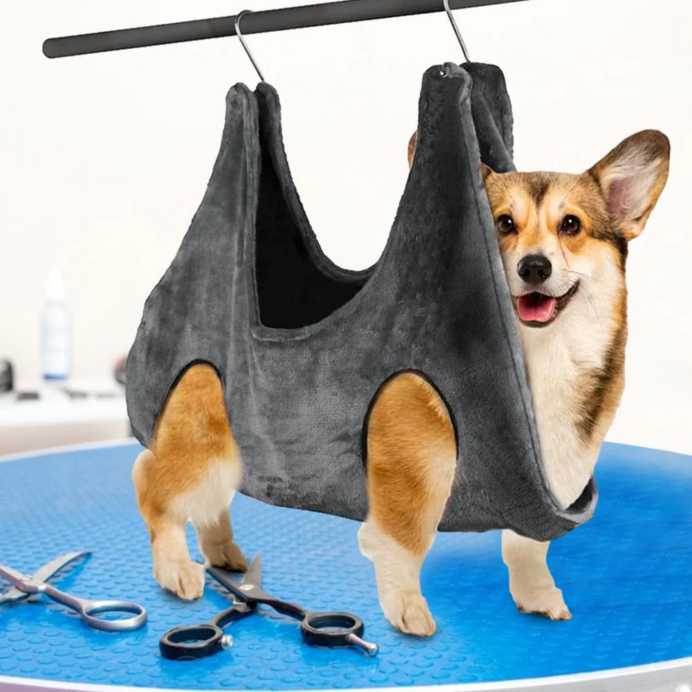 Portable Pet Dog Cat Grooming Hanging Hammock Harness Breathable Groom Helper US by Anti Spier