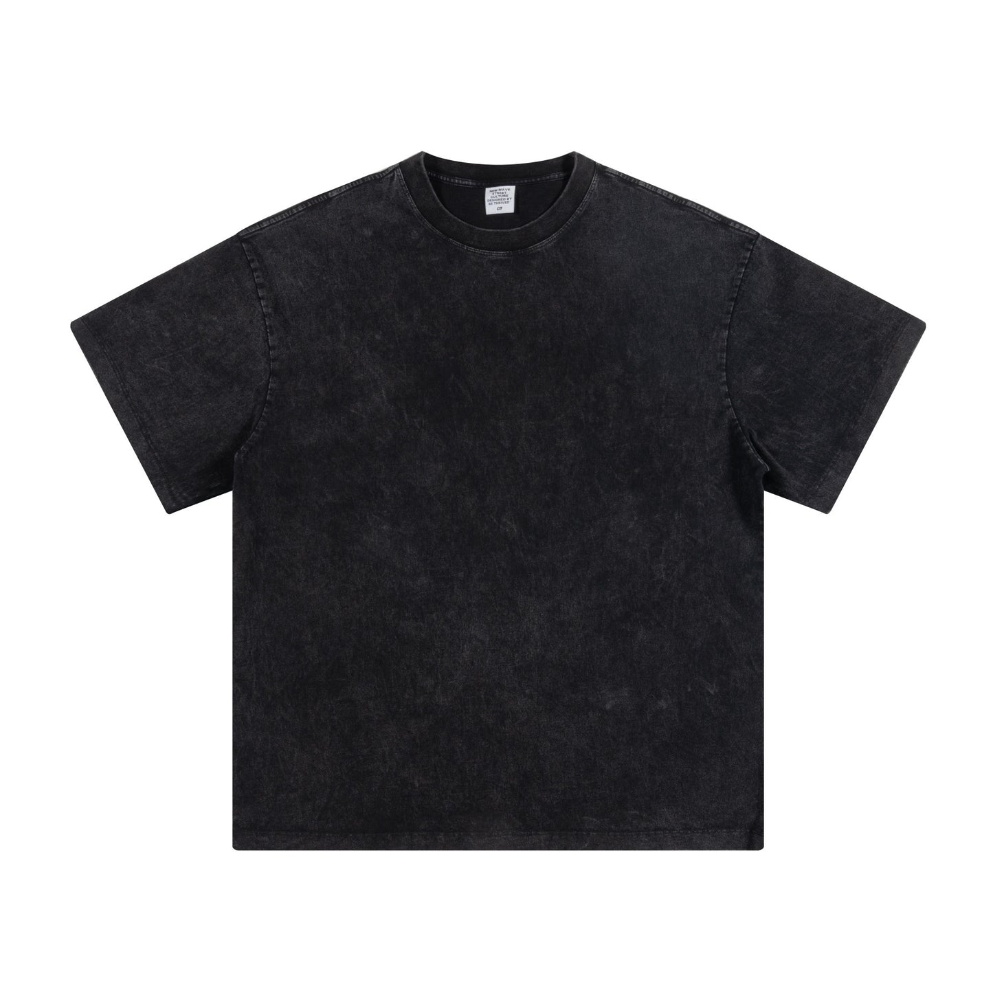 Men's summer American youth fashion brand heavy all neckline cotton short sleeve loose trend T-shirt men by Hypersku