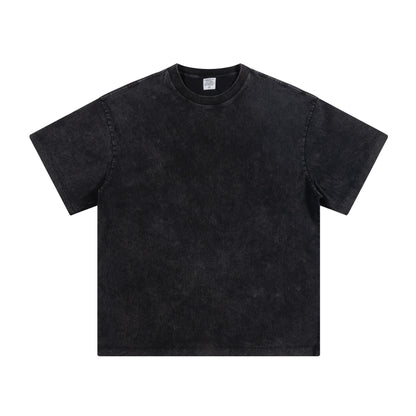 Men's summer American youth fashion brand heavy all neckline cotton short sleeve loose trend T-shirt men by Hypersku
