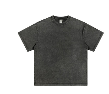 Men's summer American youth fashion brand heavy all neckline cotton short sleeve loose trend T-shirt men by Hypersku