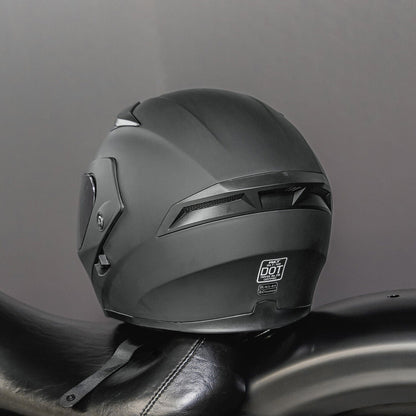 Full Face Dual Visor Flip Moto Helmet Modular Motorcycle Helmet Color Lens New by Anti Spier