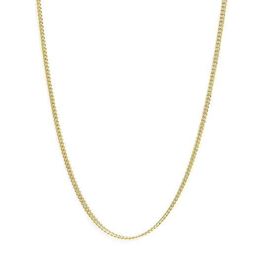 Semi-Solid 14K Yellow Gold 4.5mm Miami Cuban Chain Necklace - Unisex Chain by Anti Spier