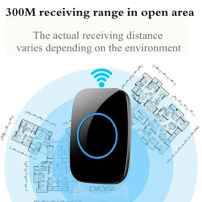 Wireless Doorbell Chime Waterproof Plugin Receiver Adjustable Volume 1000FT Kit by Anti Spier
