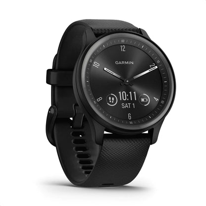Garmin vivomove Sport Hybrid Smartwatch Health and Wellness Features Touchscreen Black by Anti Spier