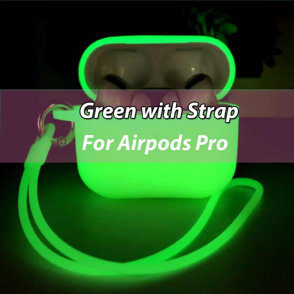 Glow-in-the-Dark Silicone Case for Apple AirPods Pro: Shockproof Protection by Anti Spier