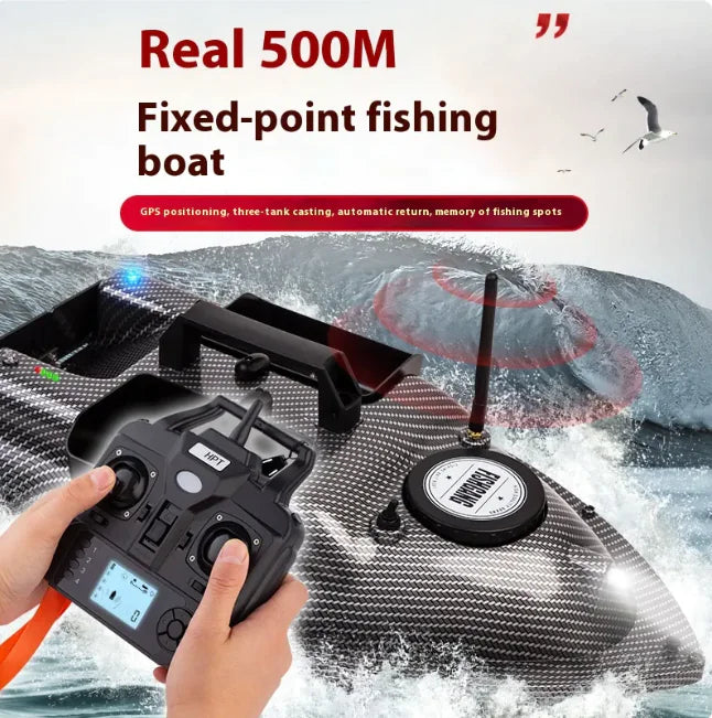 Smart Auto-Return Remote Controlled Fishing Bait Boat by Anti Spier