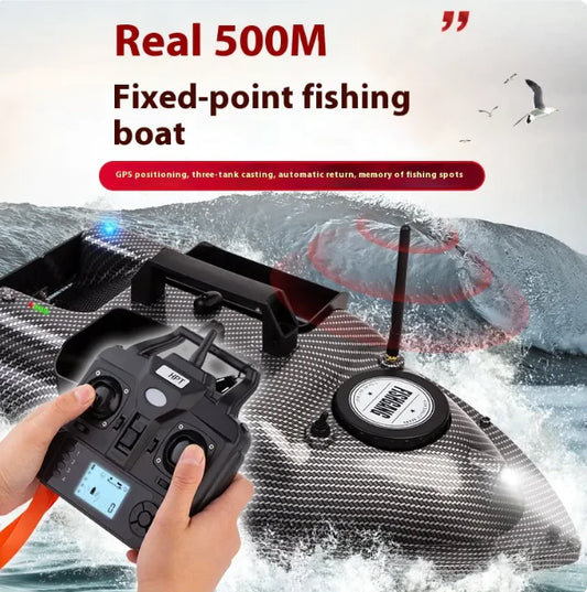 Smart Auto-Return Remote Controlled Fishing Bait Boat by Anti Spier