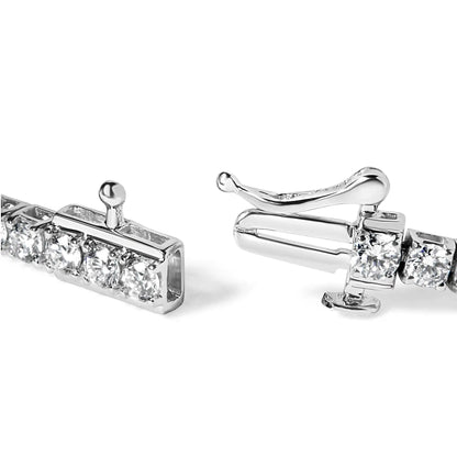 14K White Gold Lab Grown 4.00 Cttw Round Brilliant Cut Diamond Prong Set Classic Tennis Bracelet - 7" (F-G Color, VS2-SI1 Clarity) by Anti Spier
