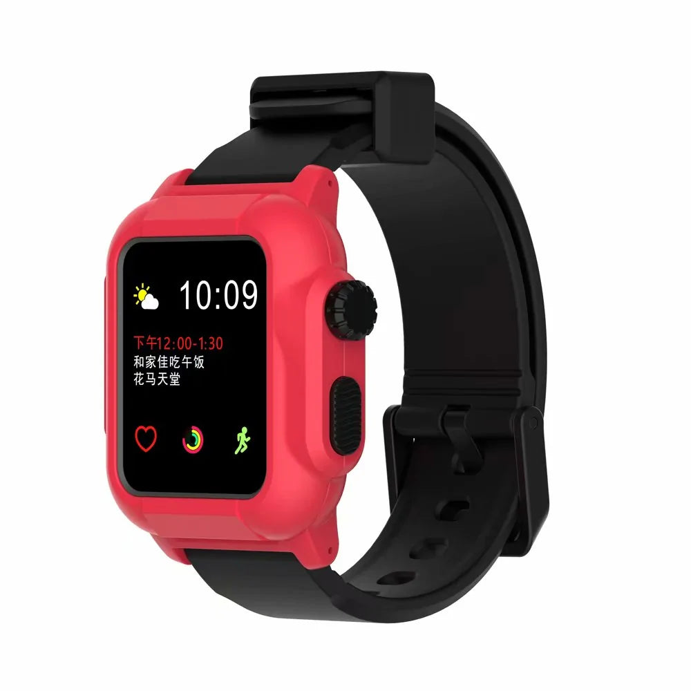Waterproof Box Case Strap For Apple Watch by Anti Spier