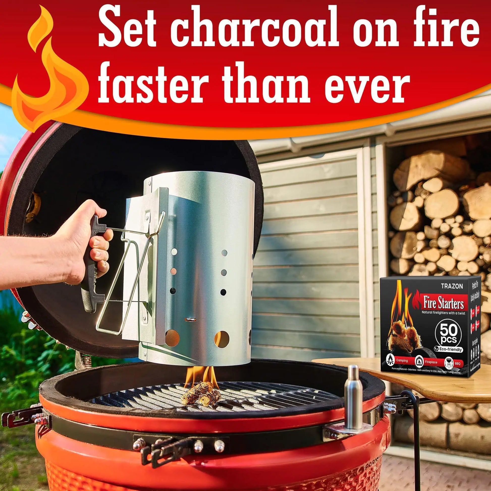 Fire Starters for Indoor Fireplace Campfires Wood Stove Grill Charcoal Chimney by Anti Spier