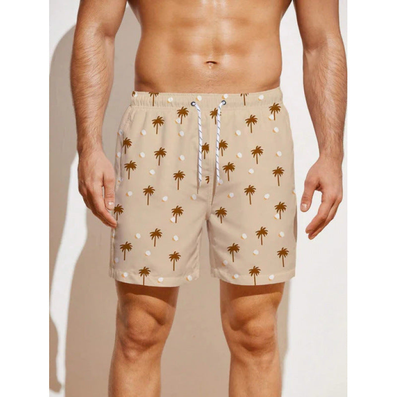 Beach pants men's large size quick dry loose thin men's shorts sports casual flower pants by Hypersku