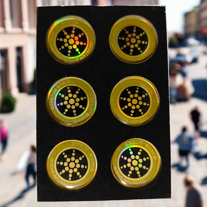 EMF Sticker Blockers Neutralize Shield Protection for Cell Phones cases and Electronic Devices WiFi 5G Tablets Laptops Computers TV Monitors(6 Pcs Gold) by Anti Spier
